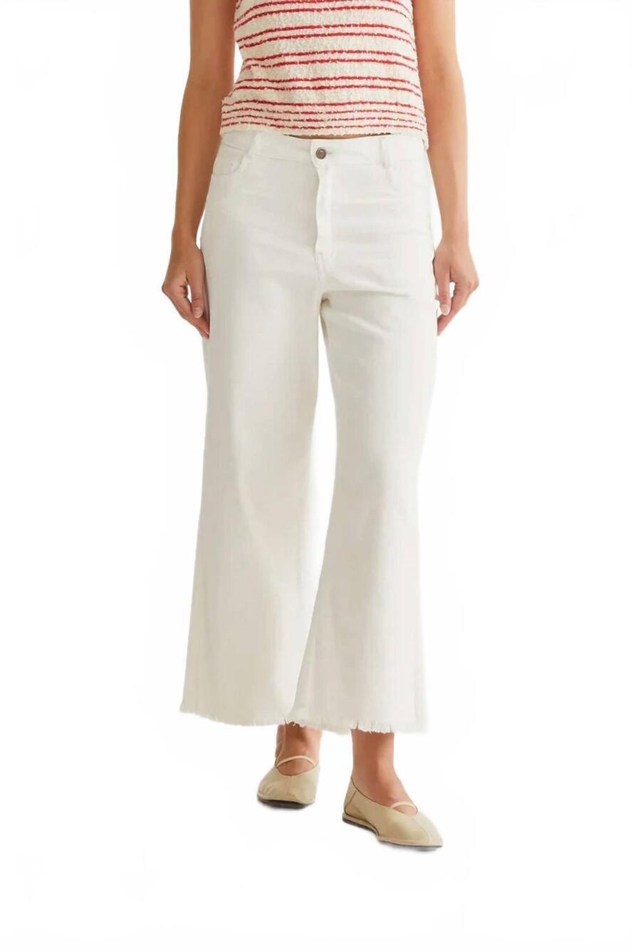 NEW COMPANIA FANTASTICA raw cut hem jeans in white